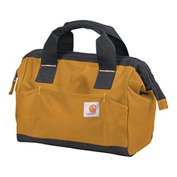 carhartt heavy duty poly fabric tool bag brown