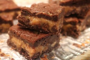 chocolate caramel brownies