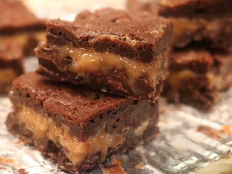 chocolate caramel brownies