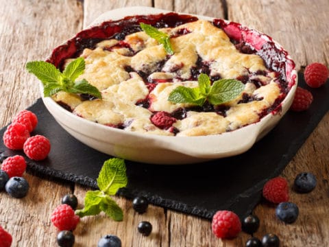 mixed berry cobbler