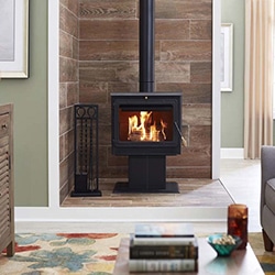 wood pellet heater stove fireplace