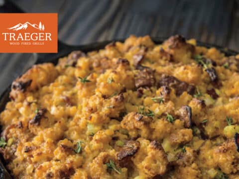 Smoked Cornbread Bacon Stuffing Recipe