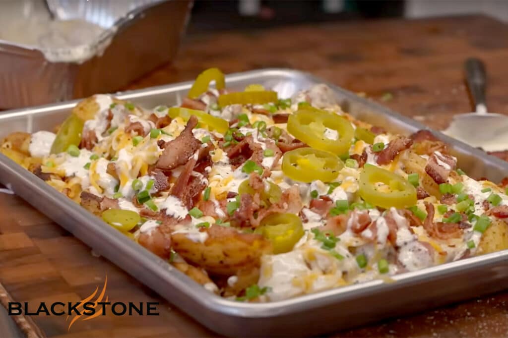 Learn how to make Loaded Breakfast Fries on a Blackstone griddle
